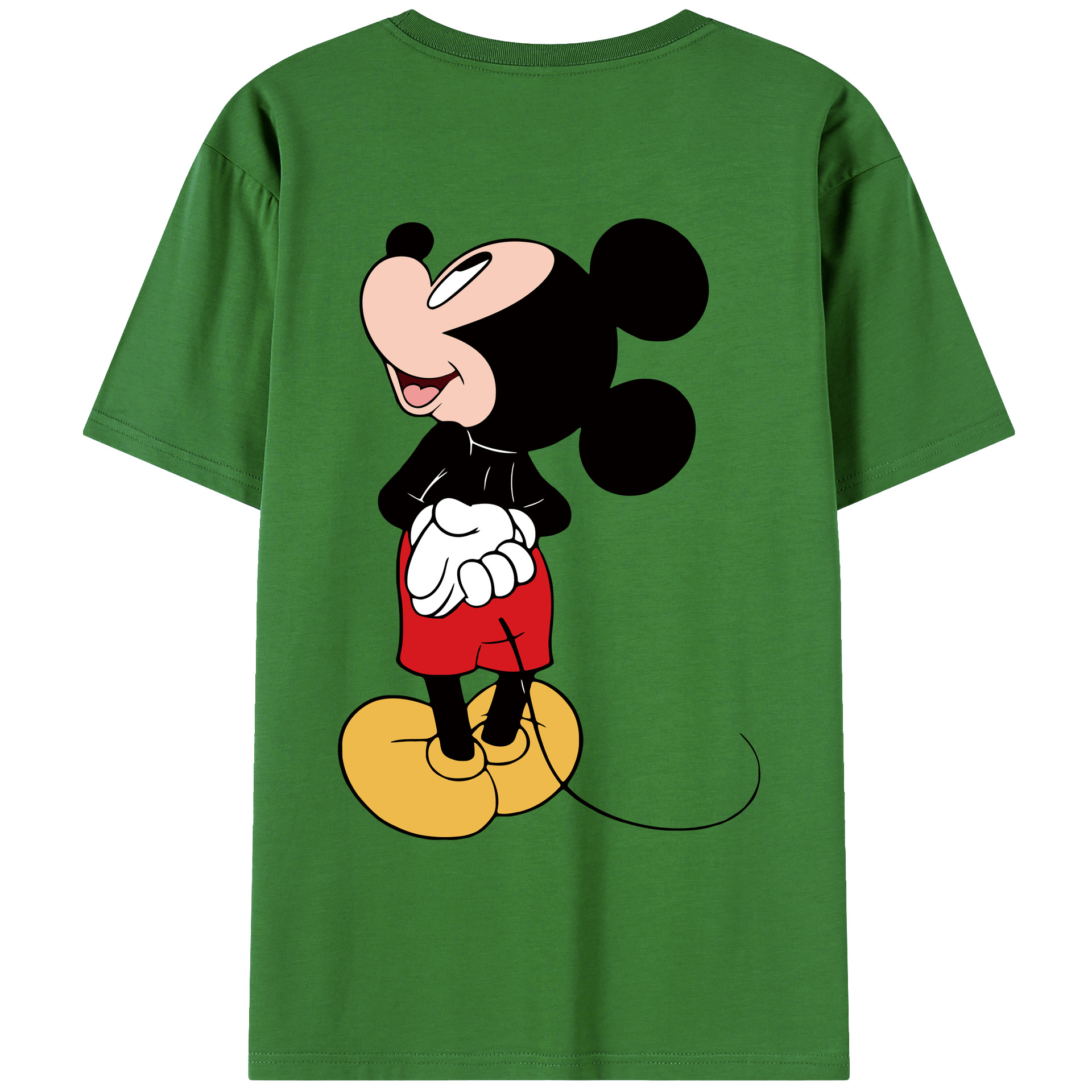 （画像用） ミッキーマウス Mickey Mouse レディース半袖Tシャツ(バックプリント)